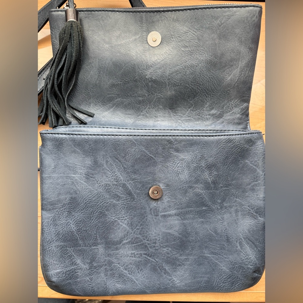 Moda Luxe Slate Blue Crossbody Bag - Picture 2 of 9